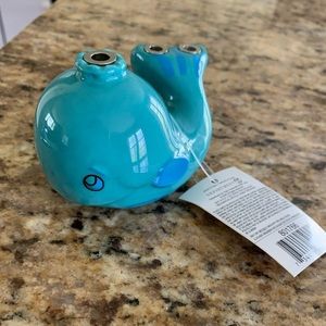 Whale cake topper ceramic